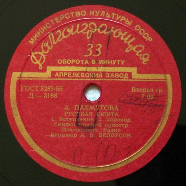 А. Пахмутова: Русская сюита (А. В. Белоусов, СО ВР)