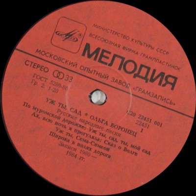 Ольга Воронец — Уж ты, сад