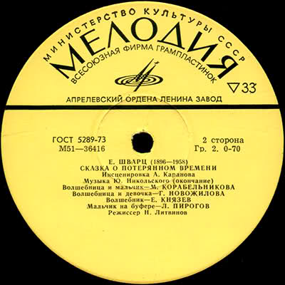 Е. Шварц. Сказка о потерянном времени