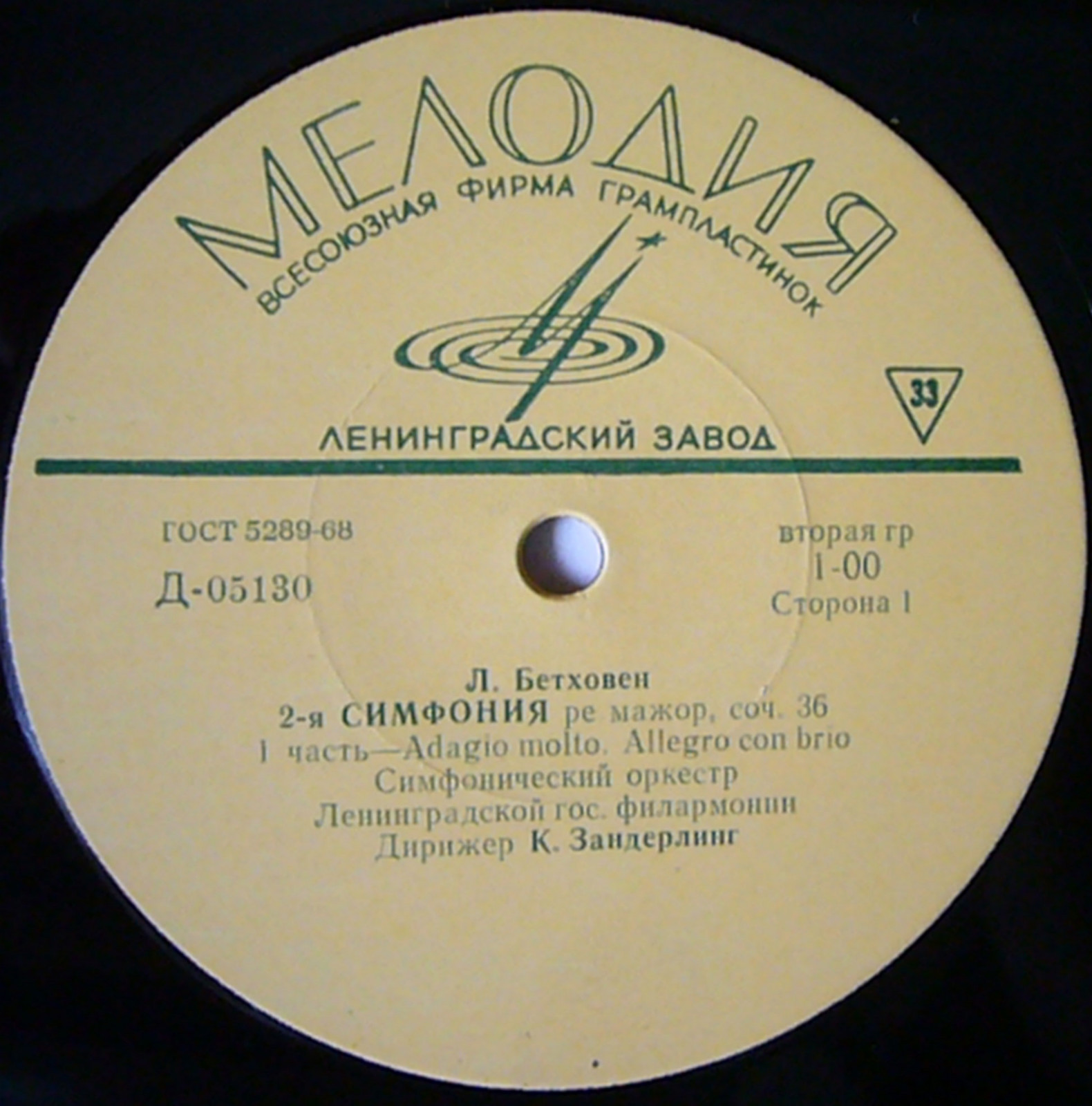 Л. БЕТХОВЕН (1770-1827): Симфония № 2 ре мажор, соч. 36 (К. Зандерлинг)