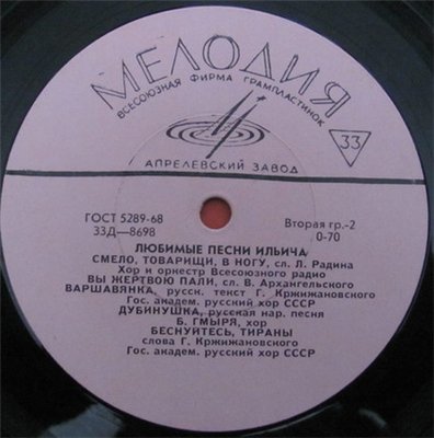 Любимые песни Ильича