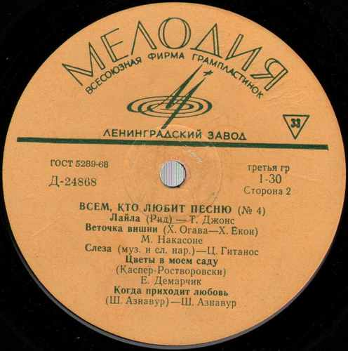 Всем, кто любит песню (№ 4)