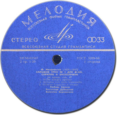 Ф. Мендельсон, Г. Галынин - Едлина, Дубинский, Берлинский