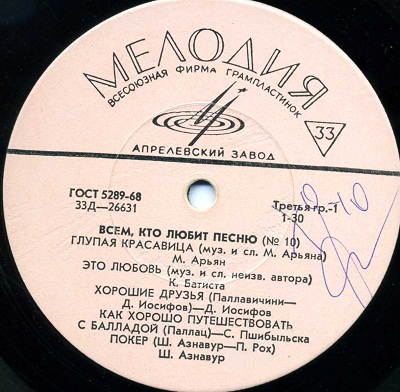 Всем, кто любит песню (№ 10)