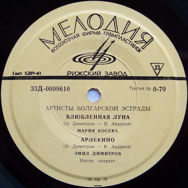 Артисты болгарской эстрады