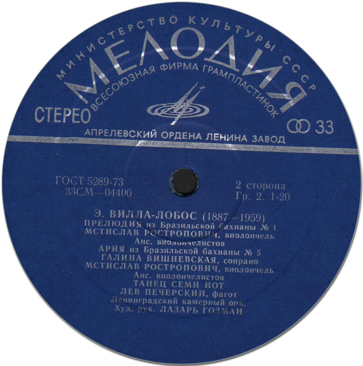 Э. Вилла-Лобос (1887 - 1959) - Шорос, бахианы