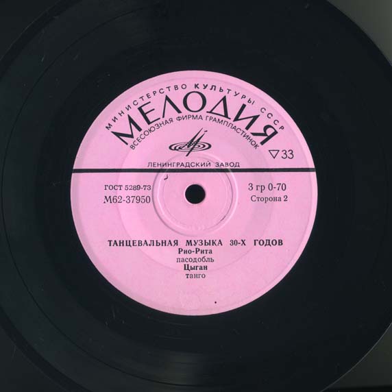 Танцевальная музыка 30-х годов