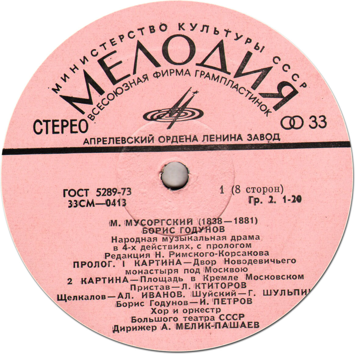 М. Мусоргский: Опера «Борис Годунов» (А. Мелик-Пашаев)