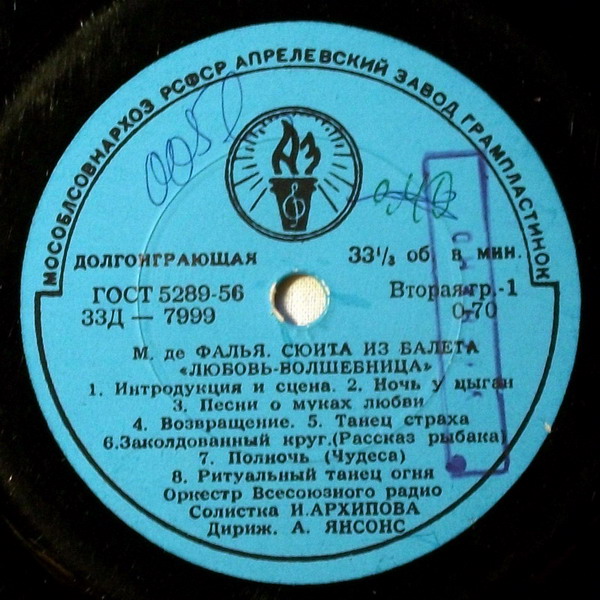 М. де Фалья – Сюита из балета "Любовь-волшебница".  ИРИНА  АРХИПОВА