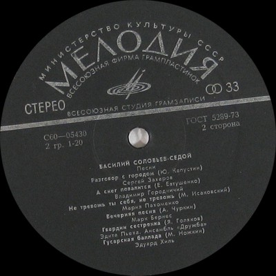 Василий Соловьев-Седой. Песни