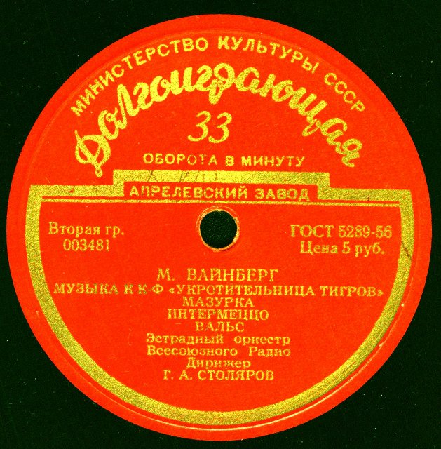 М. Вайнберг - Музыка к к/ф "Укротительница тигров"