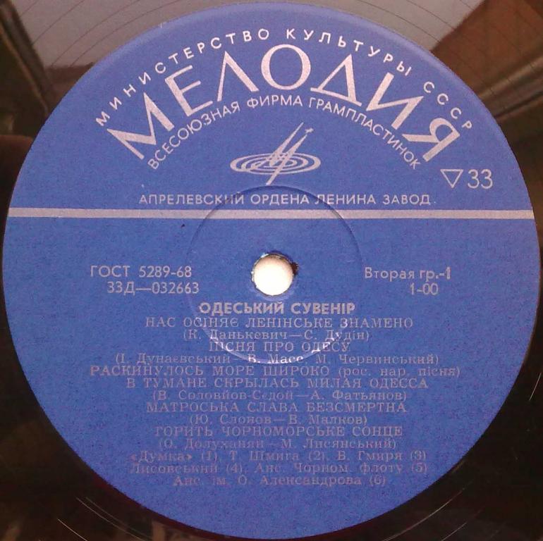 Одесский сувенир / Одеський сувенiр / Odessa Souvenir