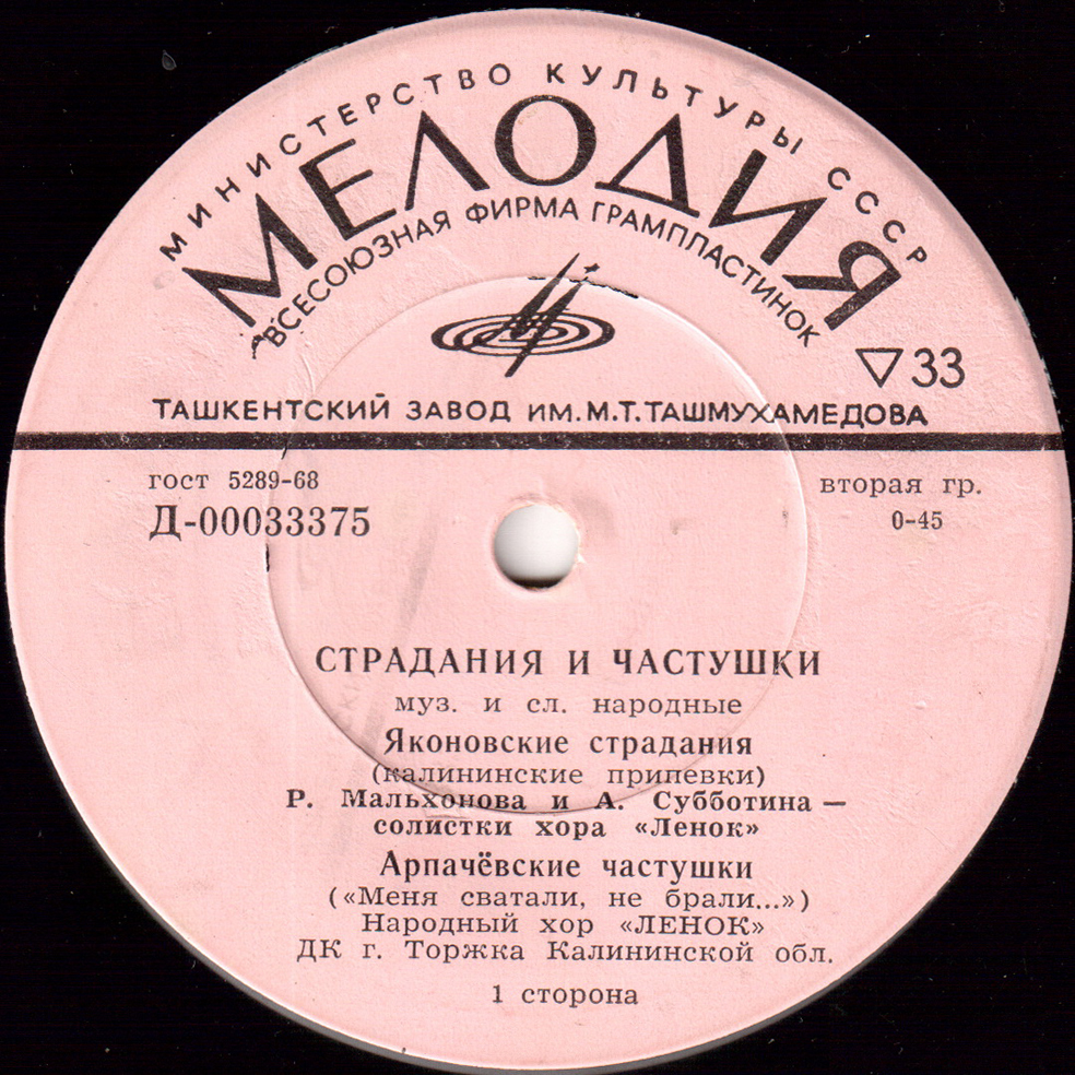 Страдания и частушки