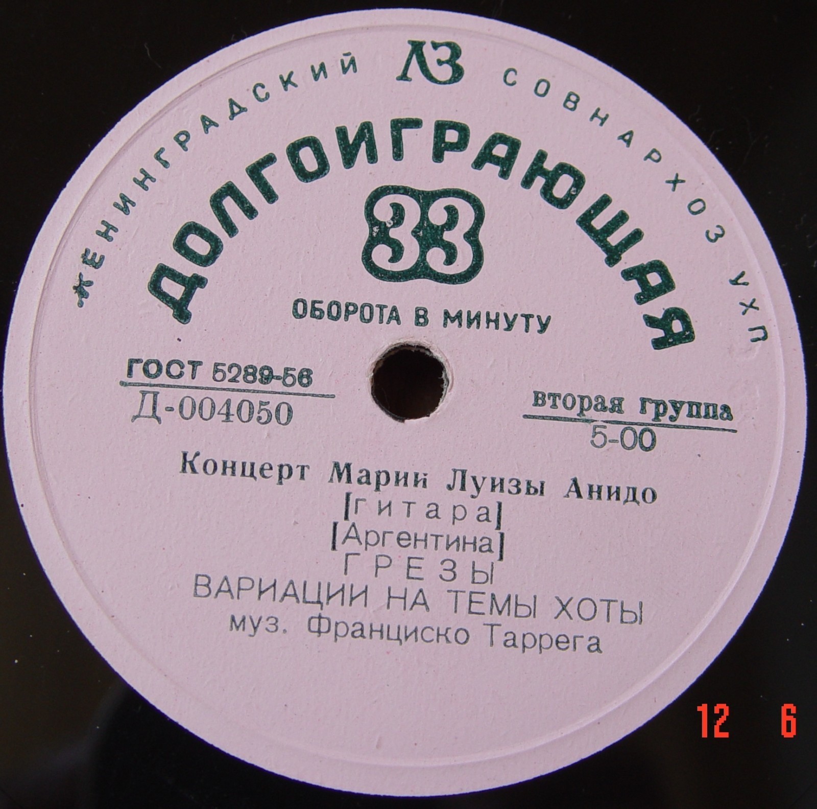Концерт Марии Луизы Анидо (гитара, Аргентина)