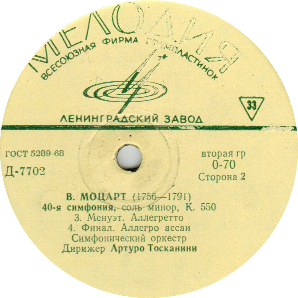 В. Моцарт: Симфония № 40 (Артуро Тосканини)