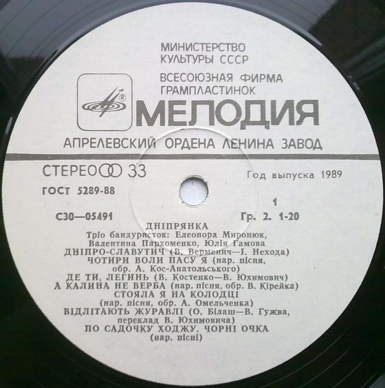 Трио бандуристок "ДНiПРЯНКА" - Е.Миронюк, В.Пархоменко, Ю.Гамова