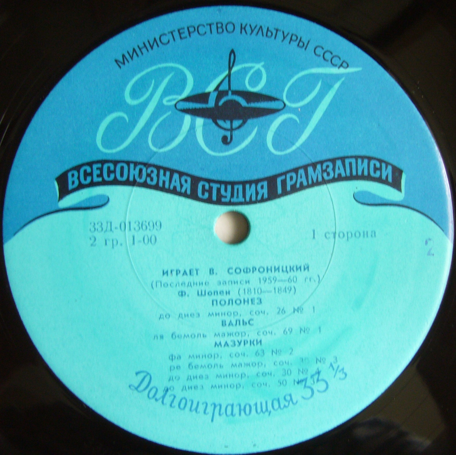 В. Софроницкий (ф-но)
