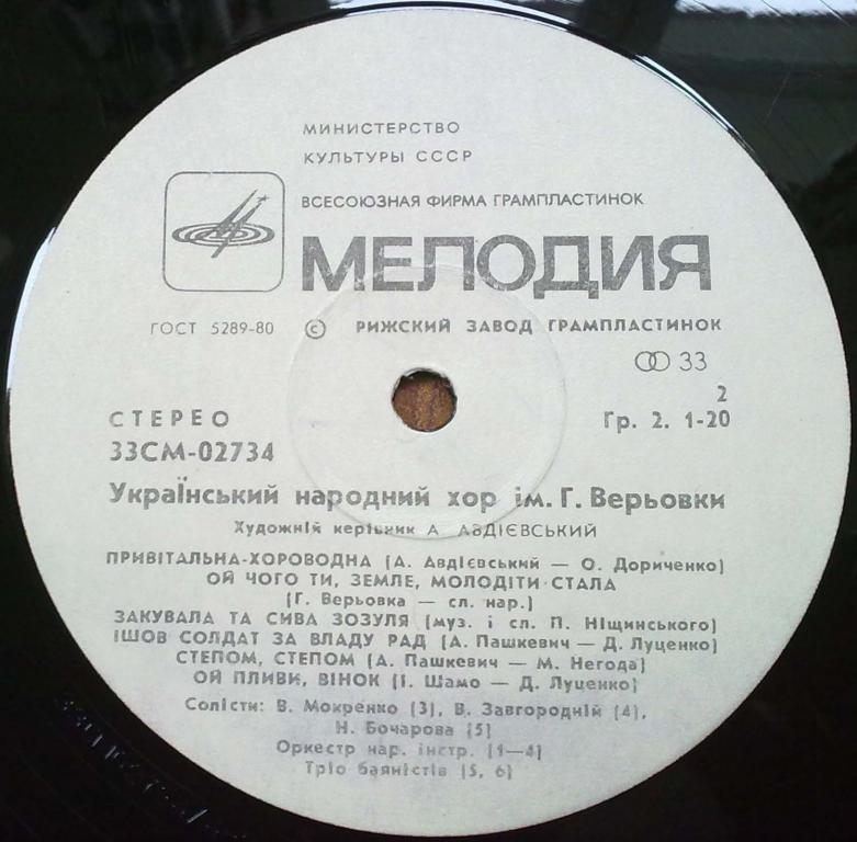 Украинский народный хор  им. Г. Веревки