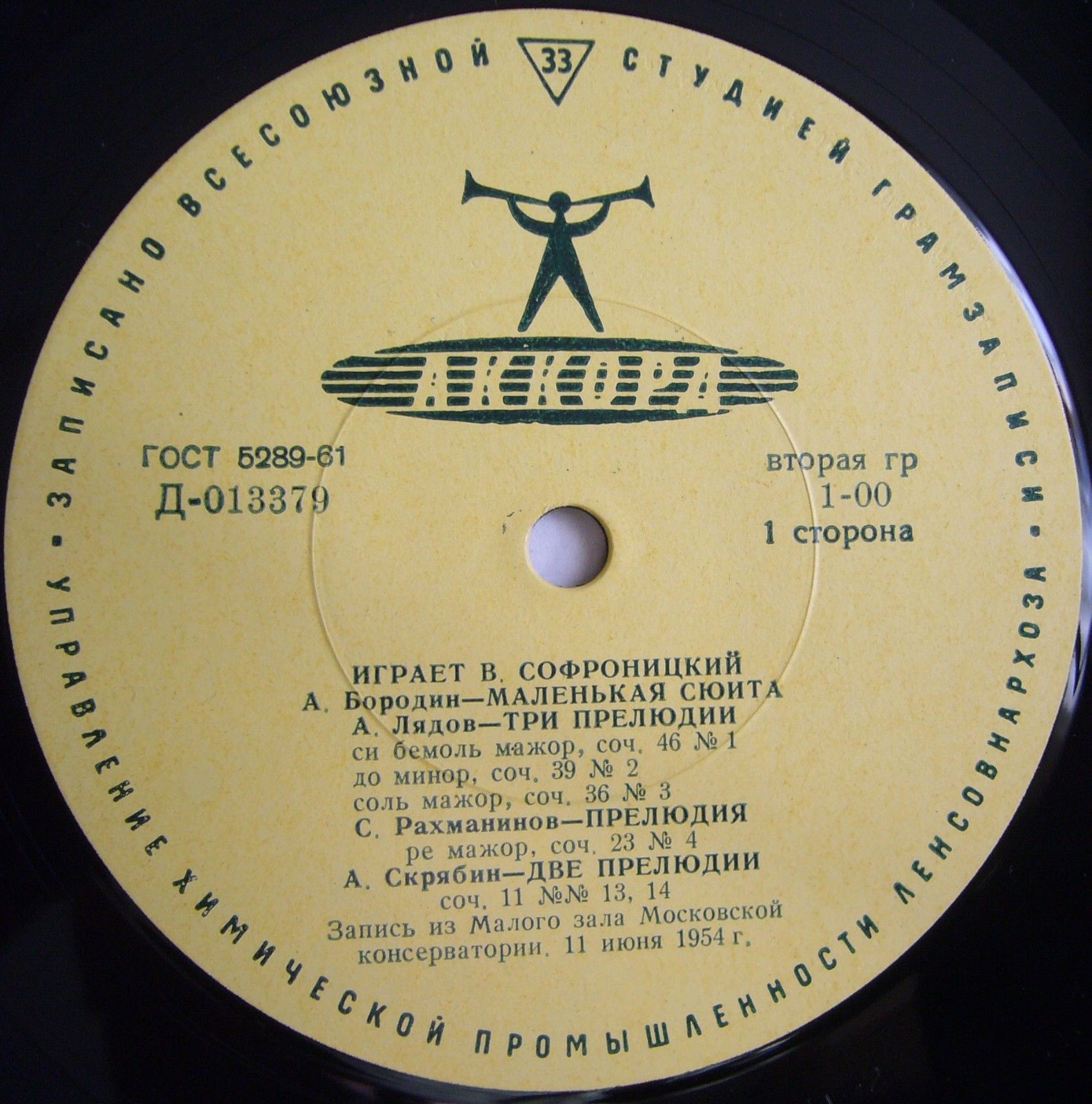 В. Софроницкий (ф-но)