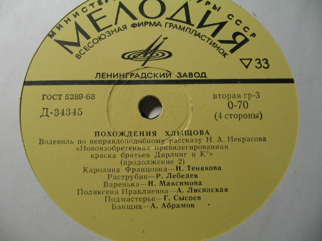 ПОХОЖДЕНИЯ ХЛЫЩОВА