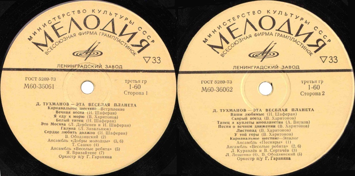 Давид Тухманов. «Эта веселая планета»