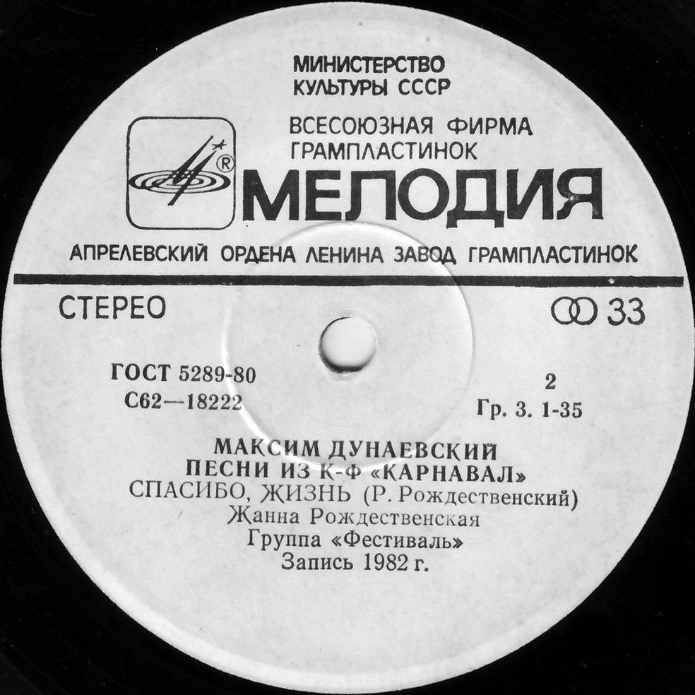 Песни Максима Дунаевского из к/ф «Карнавал»