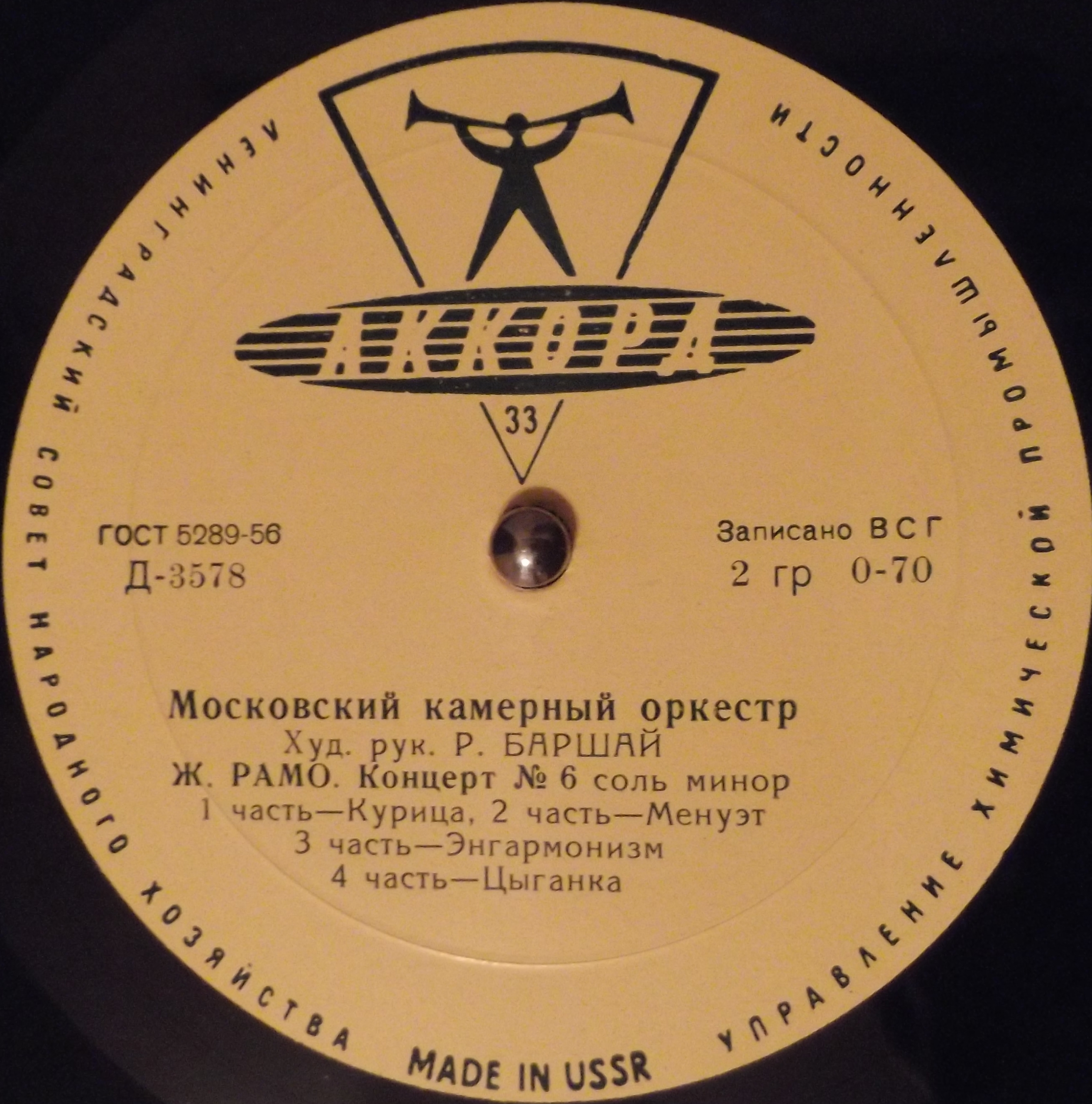 Концерт Московского камерного оркестра п/у Р. Баршая