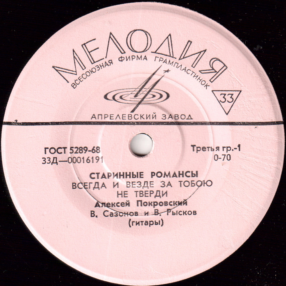 Алексей ПОКРОВСКИЙ - Старинные романсы