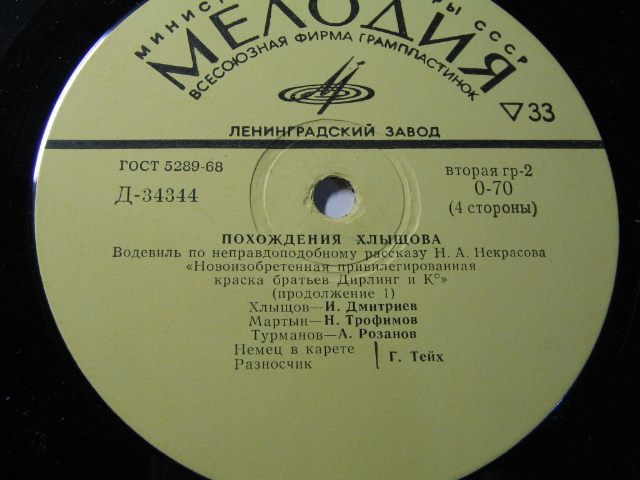 ПОХОЖДЕНИЯ ХЛЫЩОВА