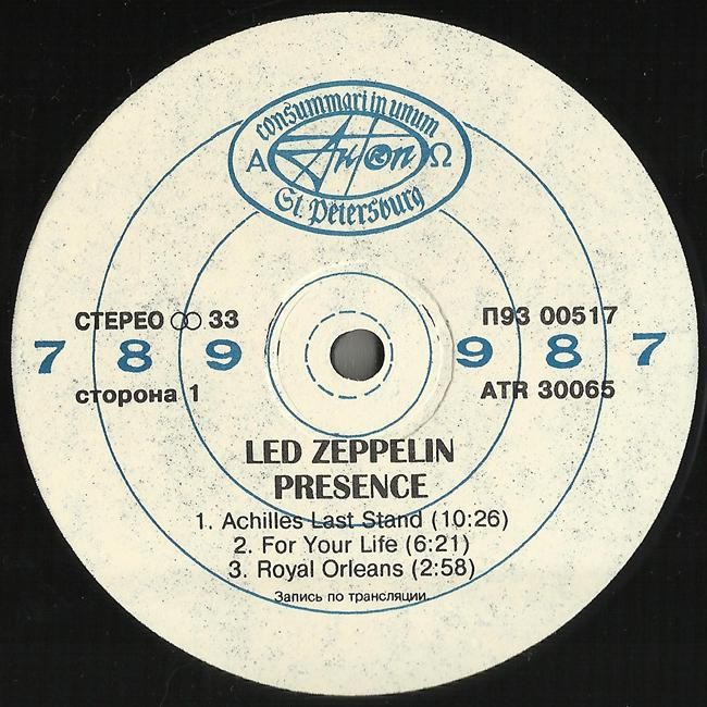 LED ZEPPELIN. Presence