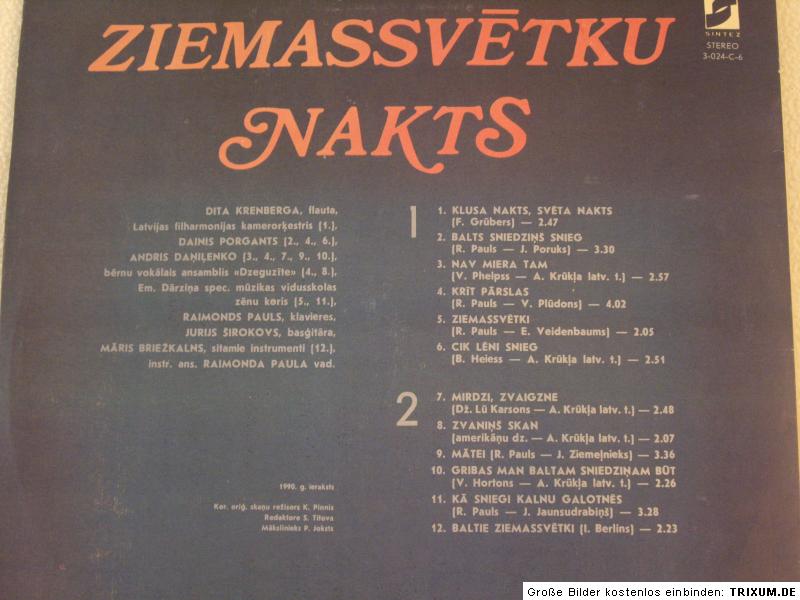 ZIEMASSVĒTKU NAKTS (Рождественские ночи) - на латышском языке