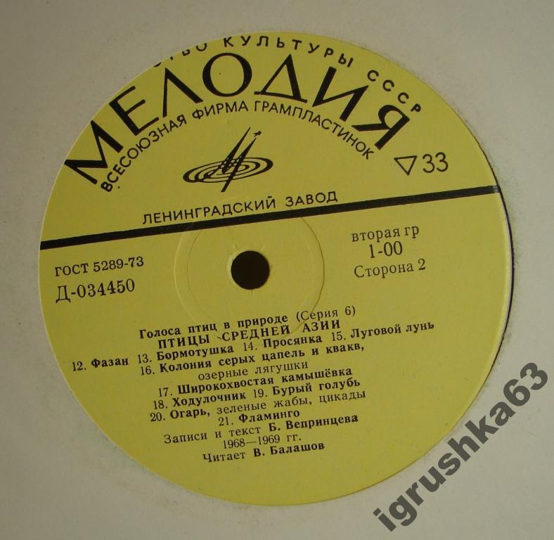 ГОЛОСА ПТИЦ В ПРИРОДЕ. Средняя Азия (6 серия)