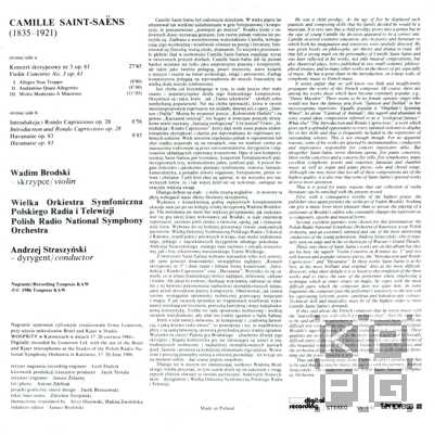 Wadim Brodski / Camille Saint-Saens [по заказу польской фирмы TONPRESS]