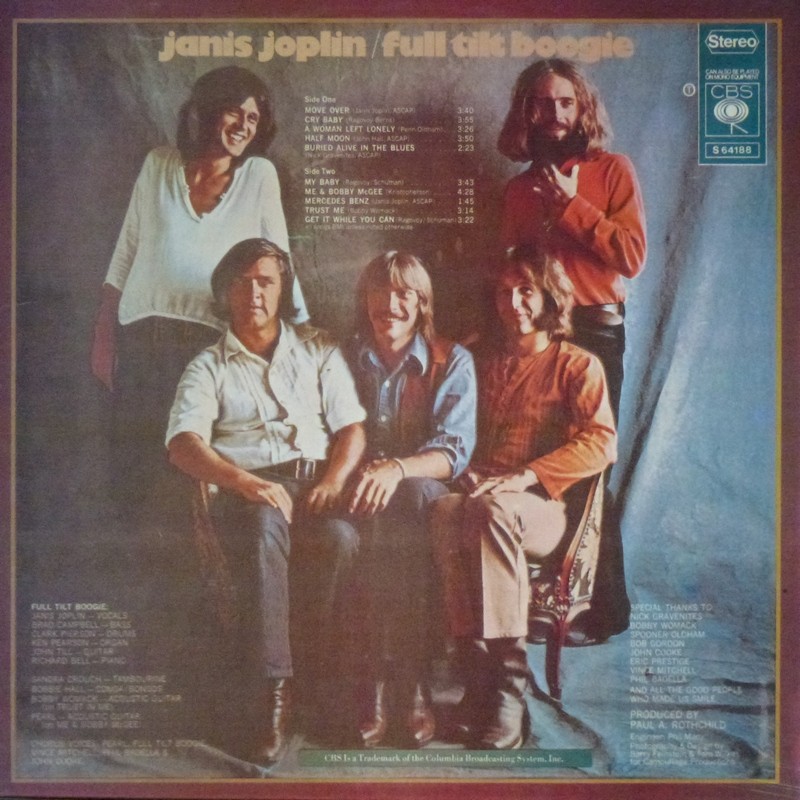 JOPLIN Janis. Pearl