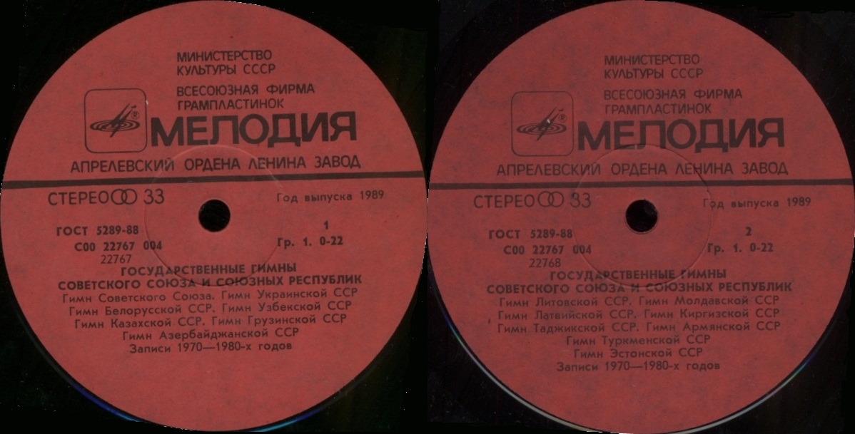 Государственные гимны Советского Союза и союзных республик