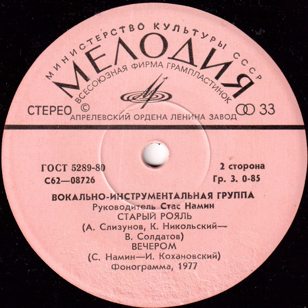 Вокально-инструментальная группа. Руководитель Стас Намин