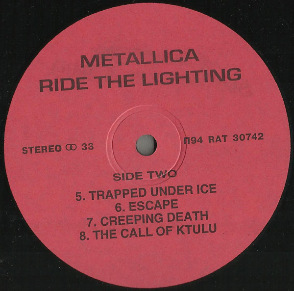 METALLICA - Ride The Lightning
