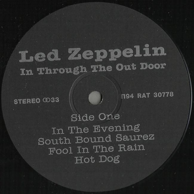 LED ZEPPELIN. In Through The Out Door