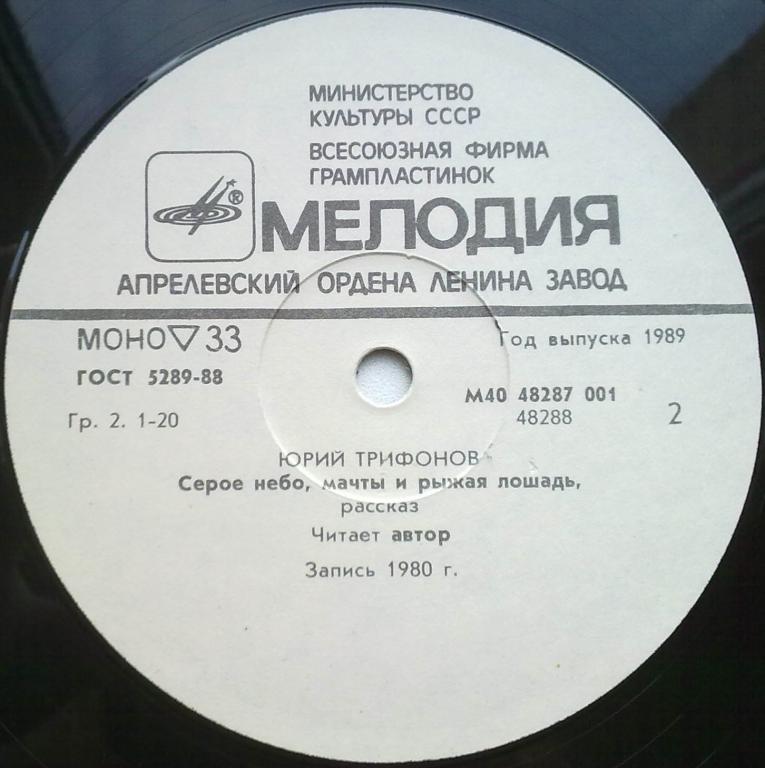 Ю. ТРИФОНОВ (1925- 1981):
