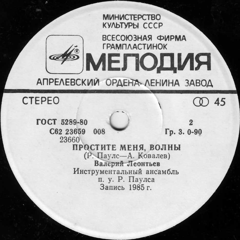 По вашим письмам. Игорь Скляр / Валерий Леонтьев