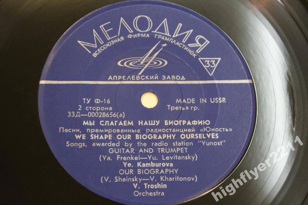 МЫ СЛАГАЕМ НАШУ БИОГРАФИЮ (Песни, премированные радиостанцией «Юность»)