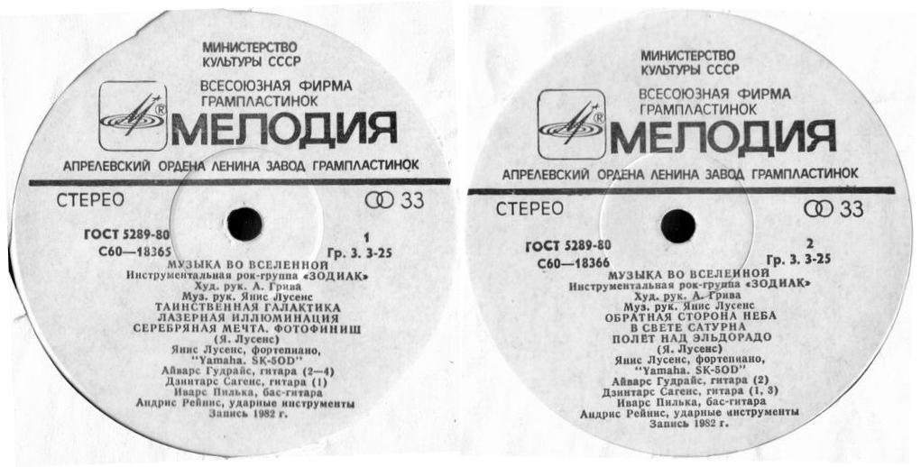 Инструментальная рок-группа "Зодиак" - Музыка во Вселенной