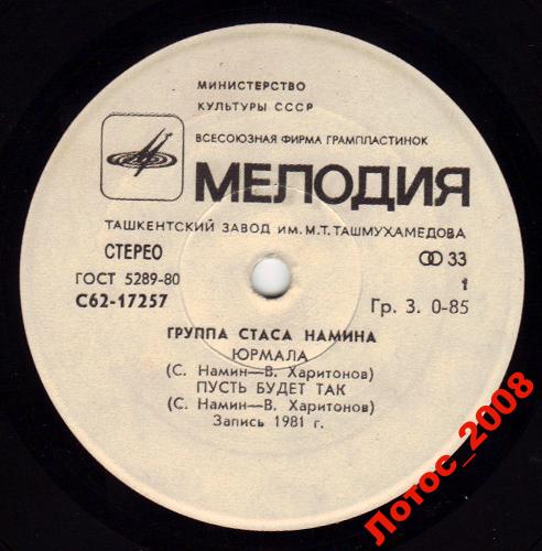 Группа Стаса Намина "Цветы"