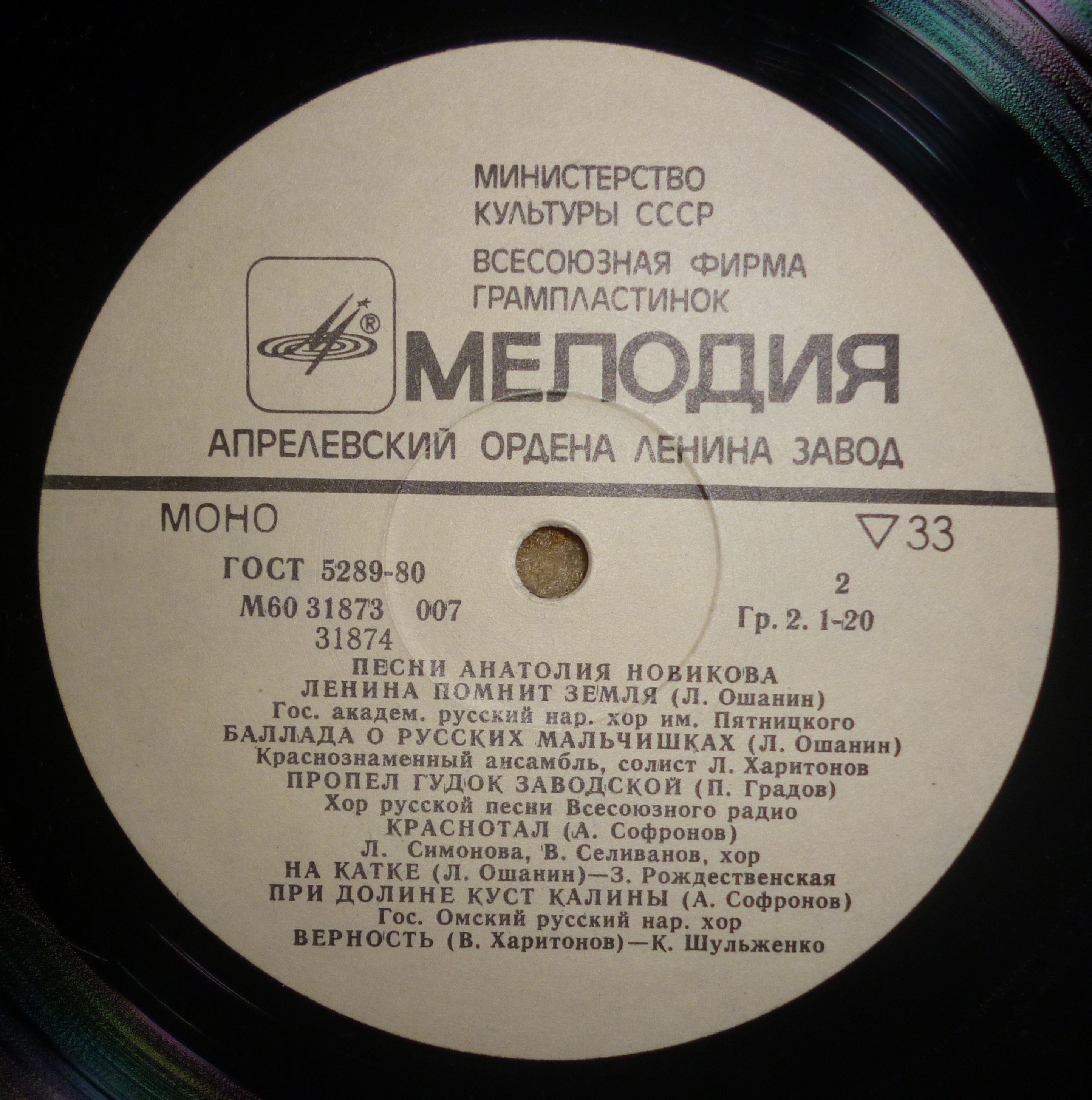 Песни Анатолия Новикова