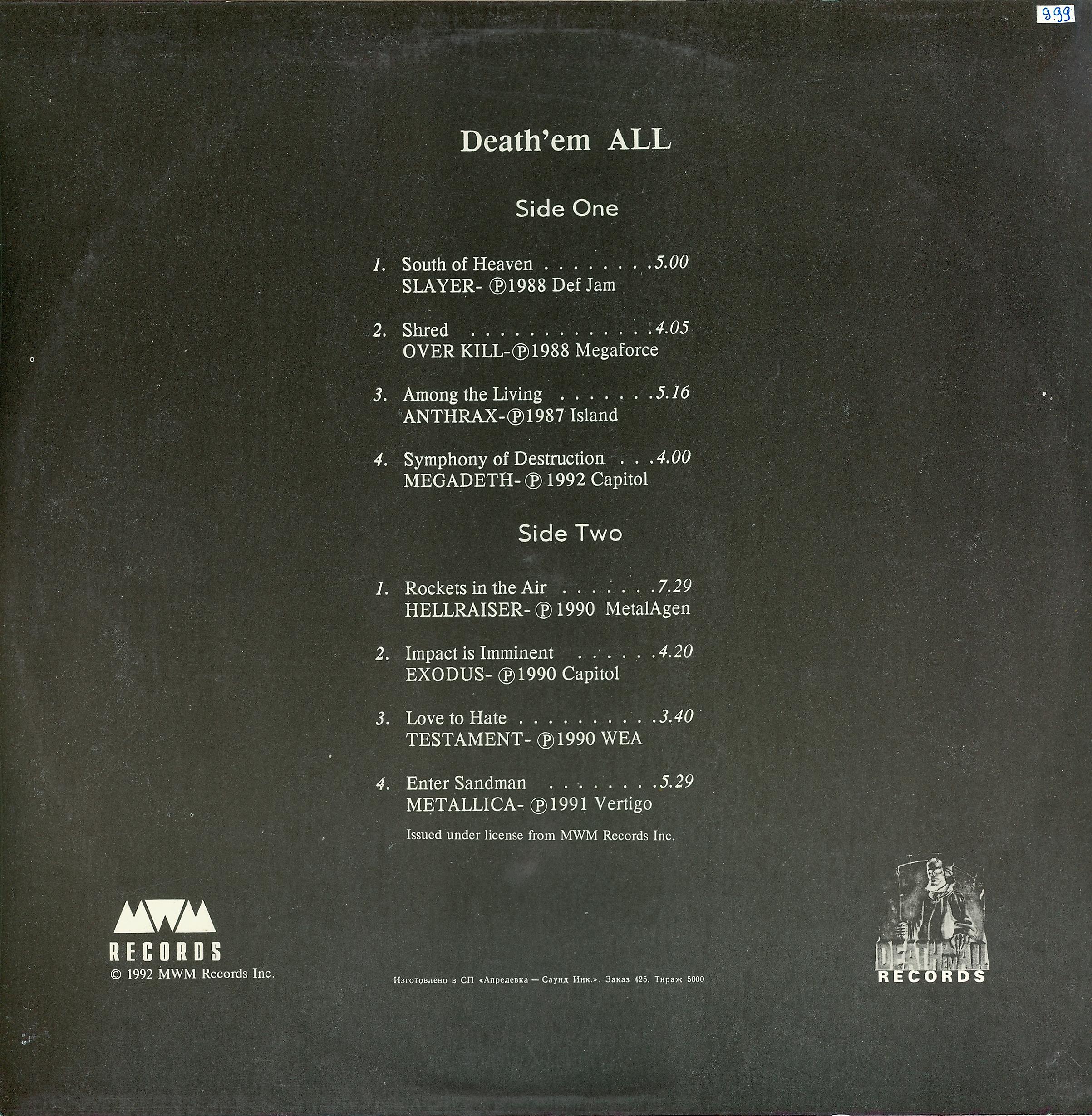 Death 'em All - Monsters Of Thrash