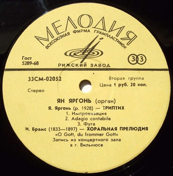 Ян Яргонь, орган