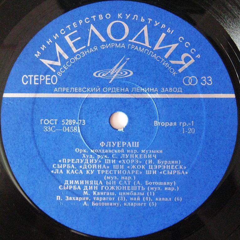 Оркестр молдавской нар. музыки "ФЛУЕРАШ", худ. рук. С. Лункевич