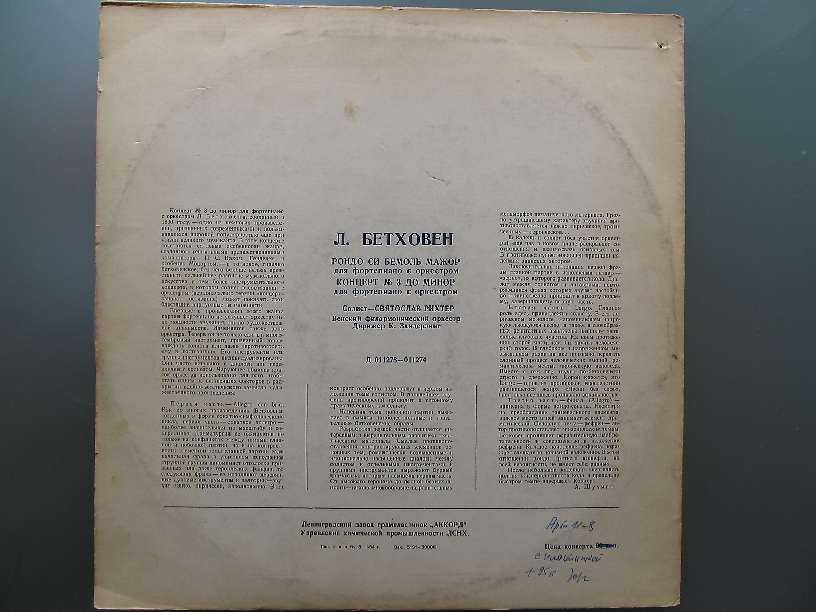 Л. БЕТХОВЕН. Играет С. Рихтер