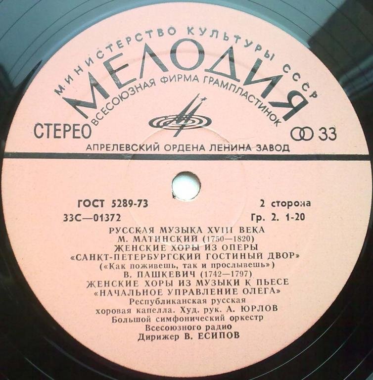 РУССКАЯ МУЗЫКА XVIII ВЕКА