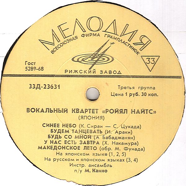 Вокальный квартет «Ройял Найтс» (Япония)